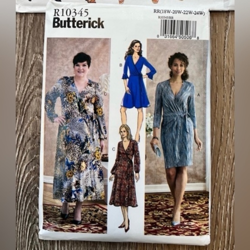 Butterick  R10345 dress patterns size 18w-24w & 8-16 new‎ uncut